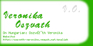 veronika oszvath business card